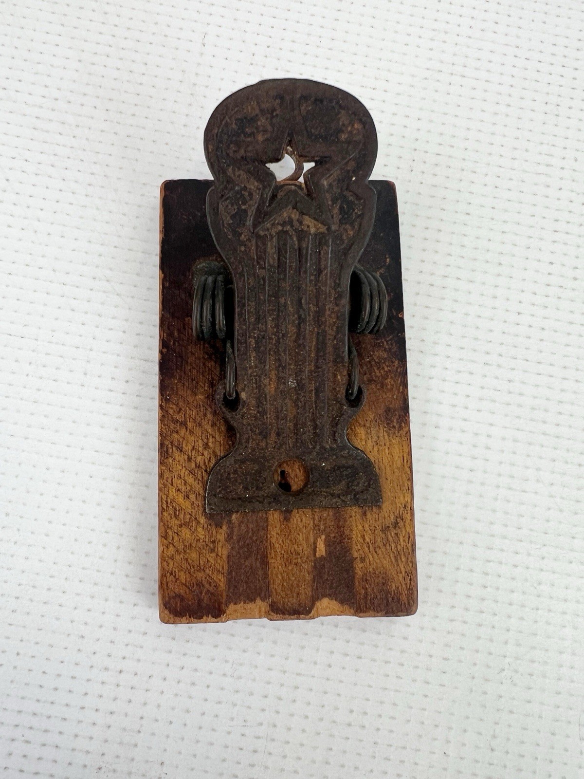 Vtg Victorian Cast Iron Paper Clip Letter Holder Desktop Wall Mount Texas Star