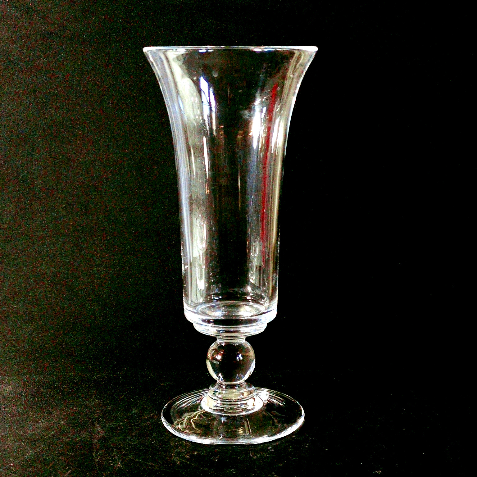 SIMON PEARCE HEARTLAND FOOTED VASE, Hand Blown, Art Glass, 9 1/2