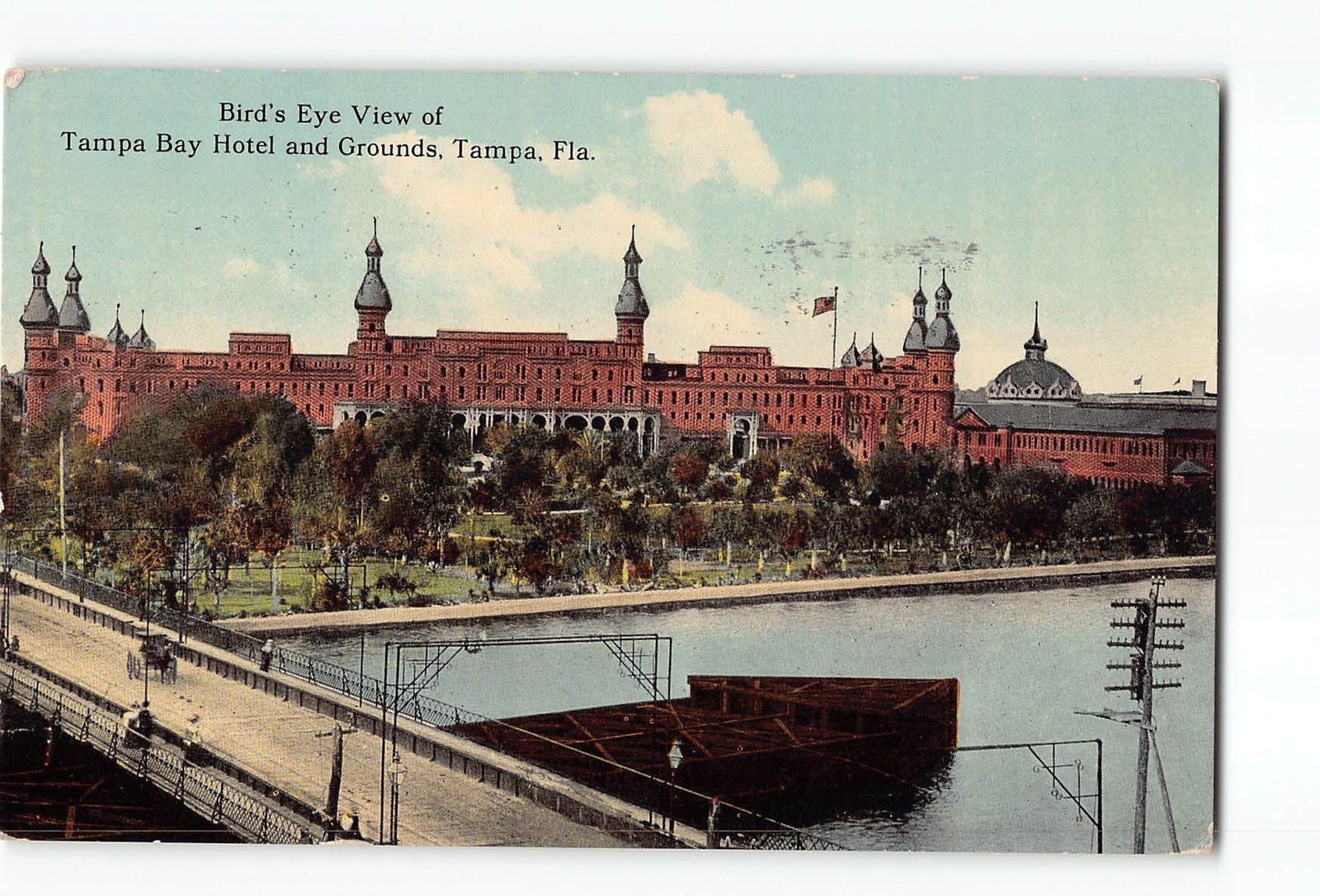 Tampa Florida FL Postcard 1912 Tampa Bay Hotel And Grounds