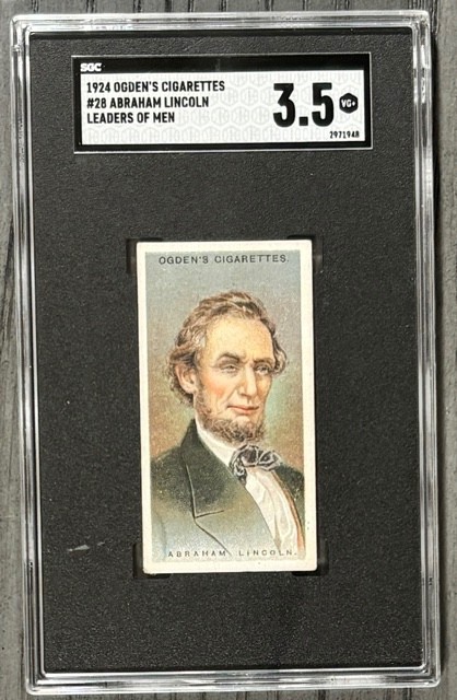 1924 Ogden's Leaders Of Men -- Abraham Lincoln #28 -- SGC 3.5 -- President