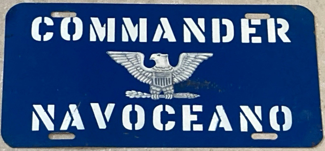 COMMANDER NAVOCEANO NAVAL OCEANOGRAPHIC MILITARY BASE License Plate Navy Captain