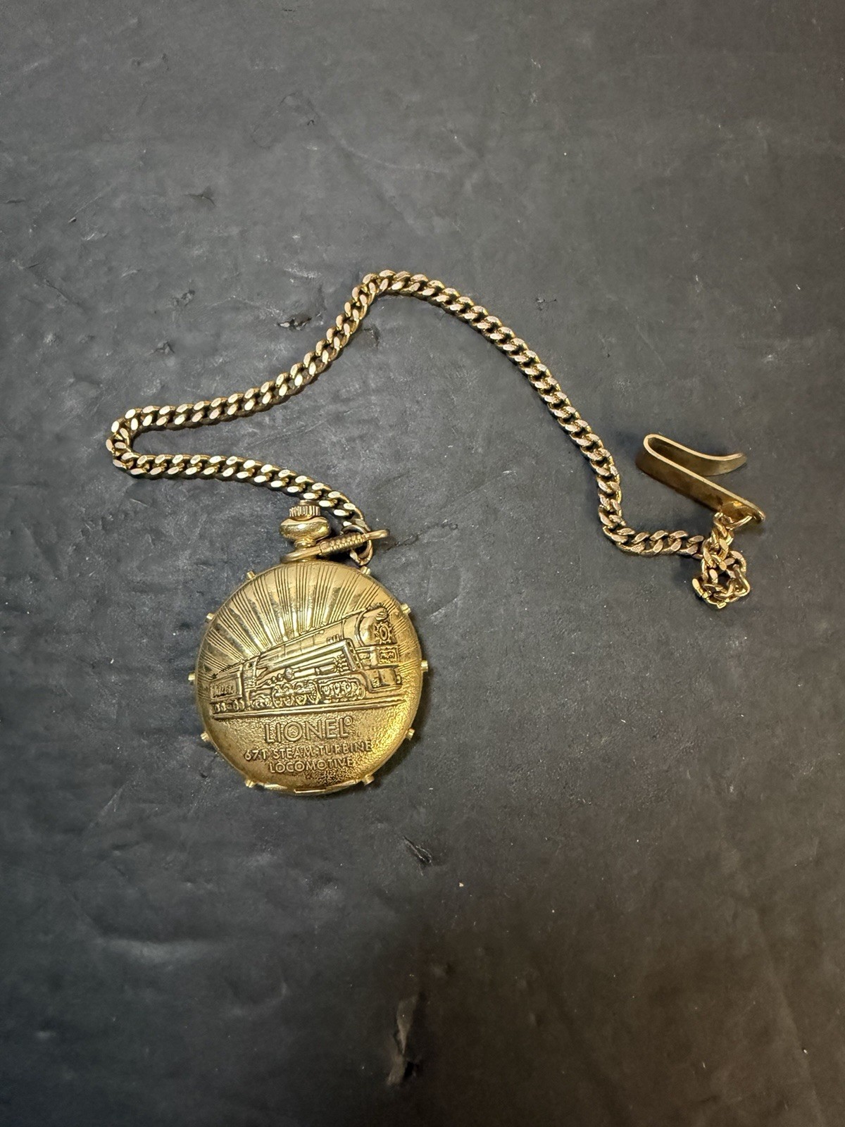 Lionel 100th Anniversary Gold Tone Pocket Watch - full set