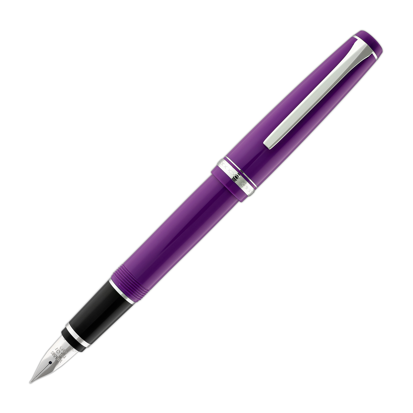 Pilot Falcon Fountain Pen in Resin Purple - Soft Flexible Fine Point -NEW in Box