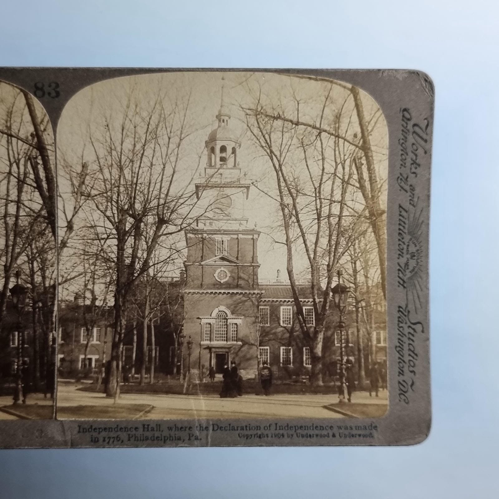 Philidelphia P.A Stereoview C1900 Real Photo America The Independence Hall