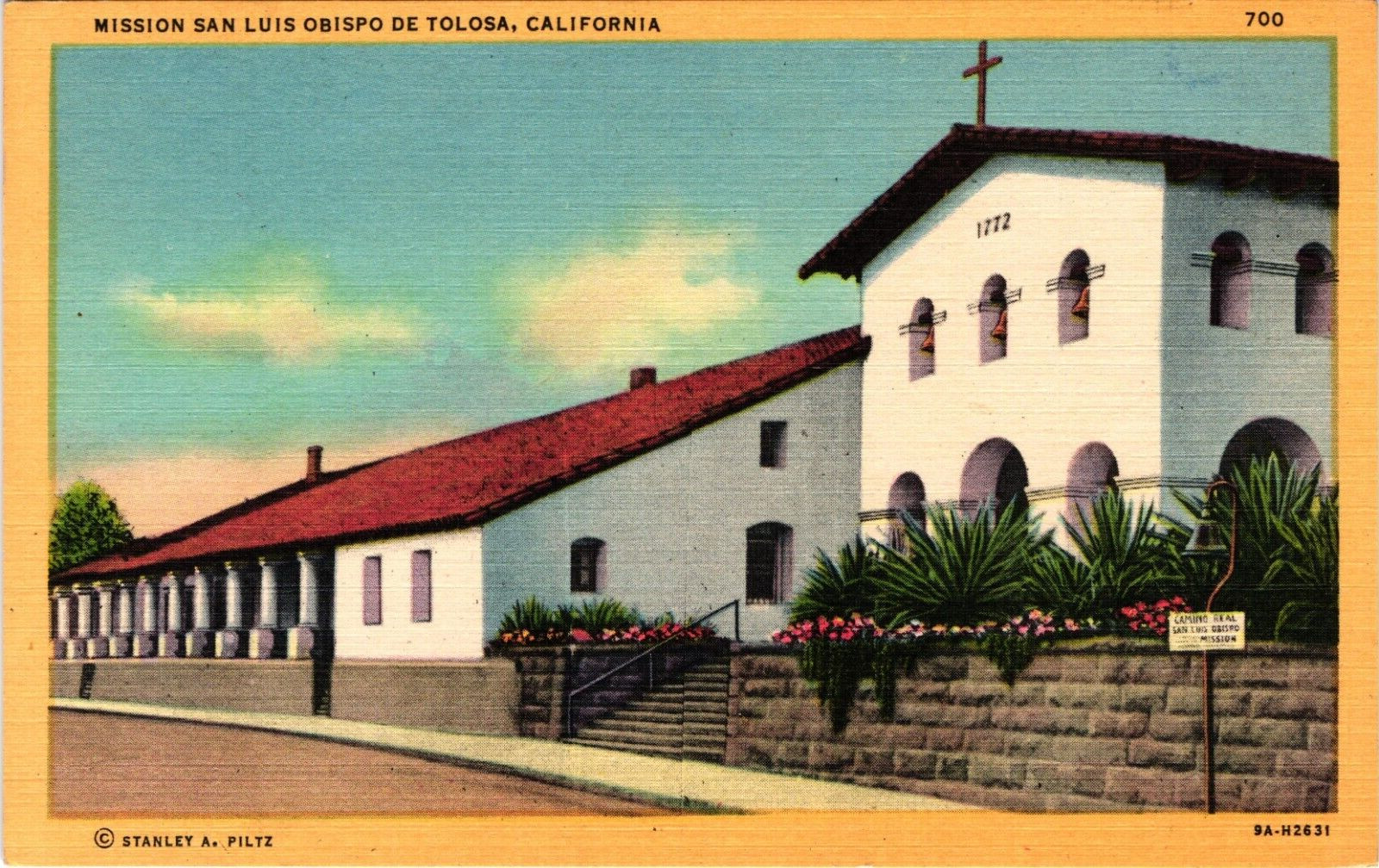 CALIFORNIA Mission San Luis Obispo De Tolosa CA Vintage Postcard