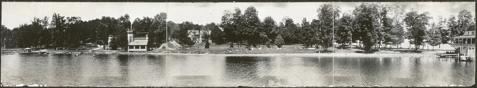 Photo:Chautauqua New York 1909 Water Front Panoramic Photograph