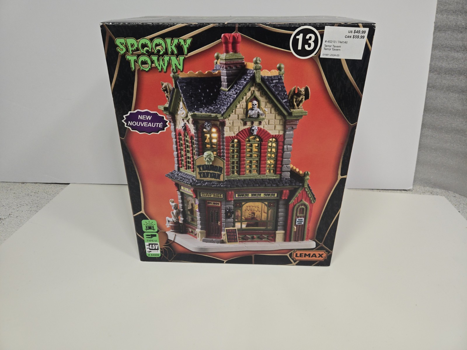 Lemax Spooky Town Terror Tavern Halloween Retired READ DESCRIPTION