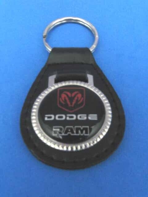 Vintage Dodge Ram - genuine grain leather keyring key fob keychain - Collectible