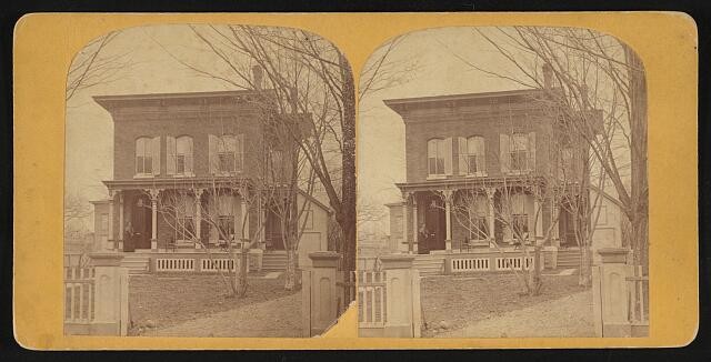 Photo:1880s Victorian House Stereo View Photograph