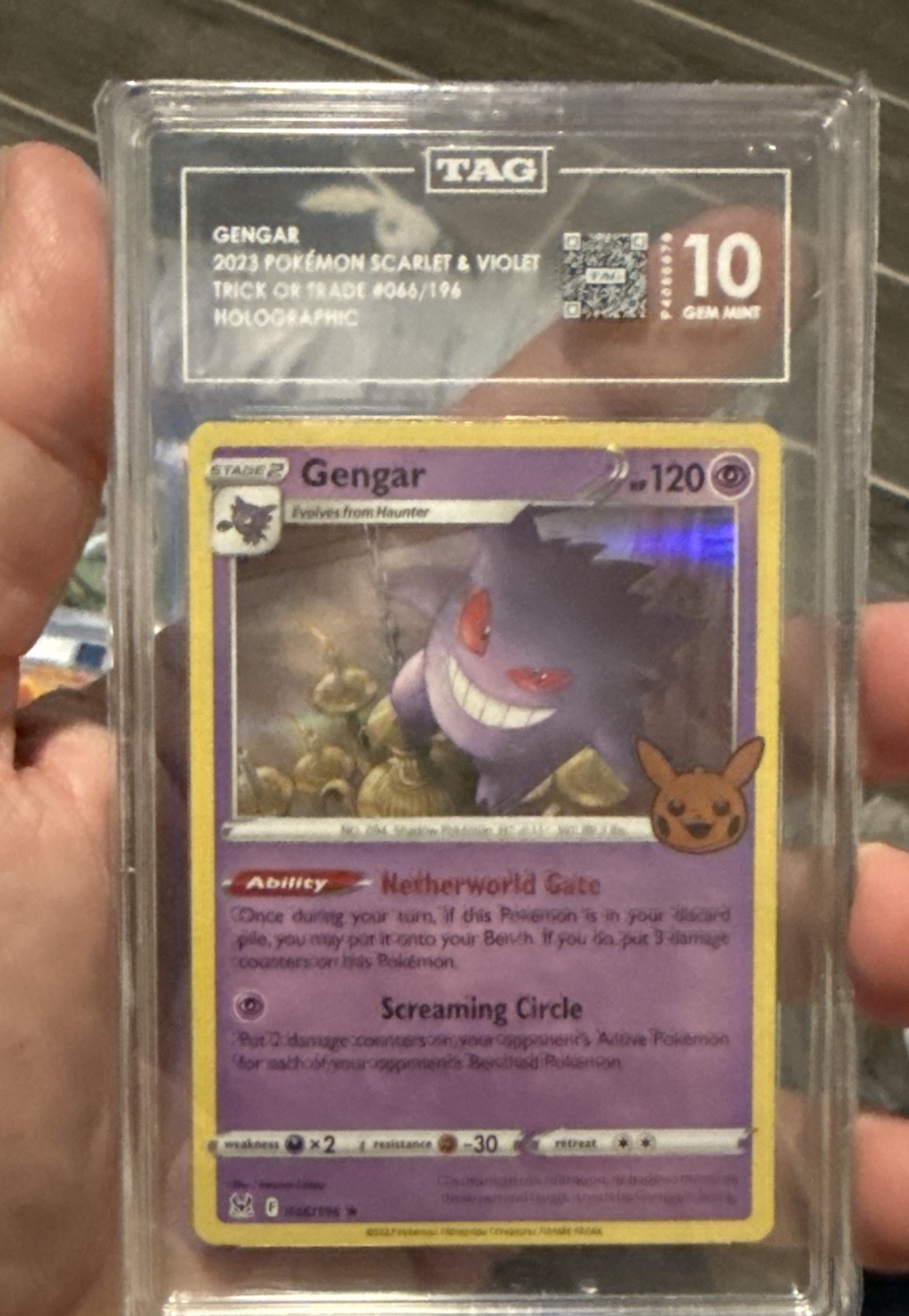 Gengar (2022 Copyright Date) 066/196 Trick or Trade Booster Bundle 2023 Holo