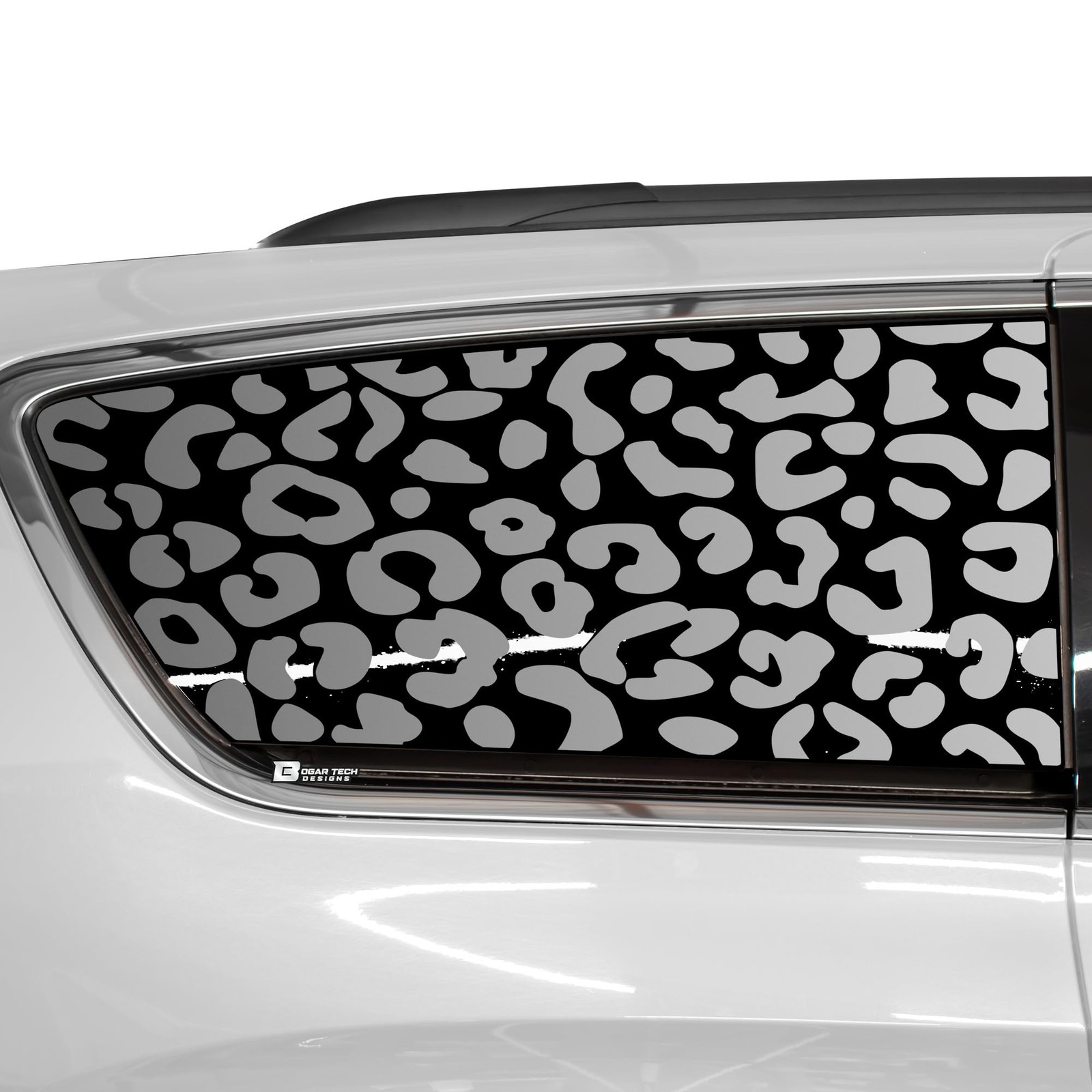 BOGAR TECH DESIGNS Precut Quarter Window Leopard Cheetah Print Vinyl Decal St...