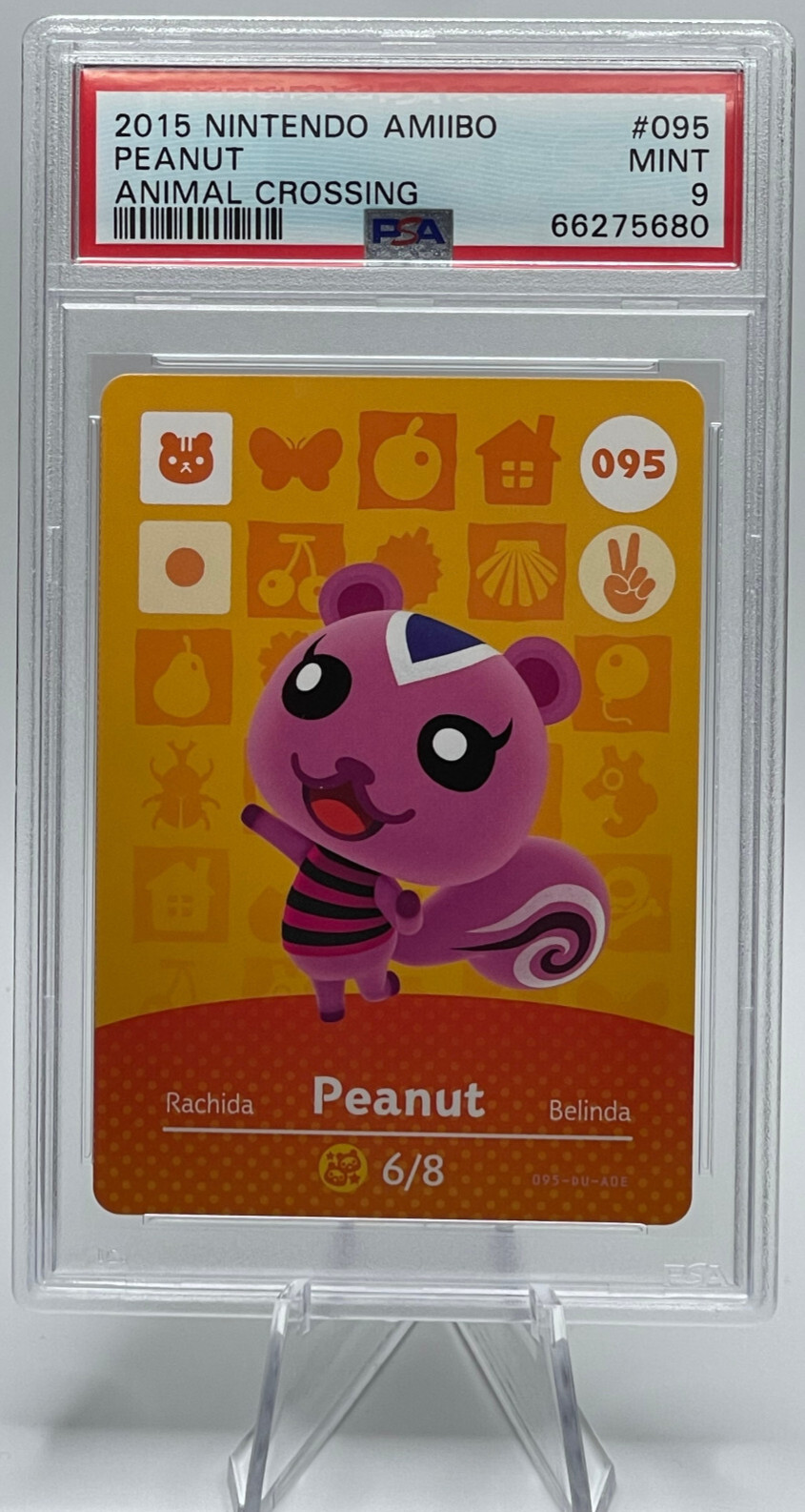 2015 NINTENDO AMIIBO ANIMAL CROSSING #095 PEANUT PSA 9 MINT