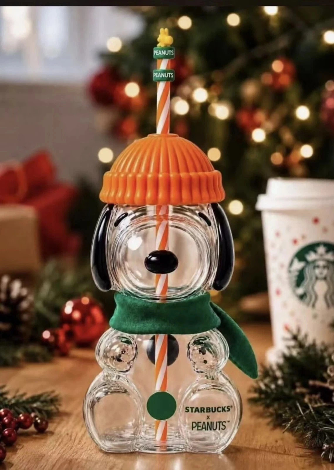 LUXURY New 2026 Starbucks x Peanuts Glass Cup Gift For Halloween