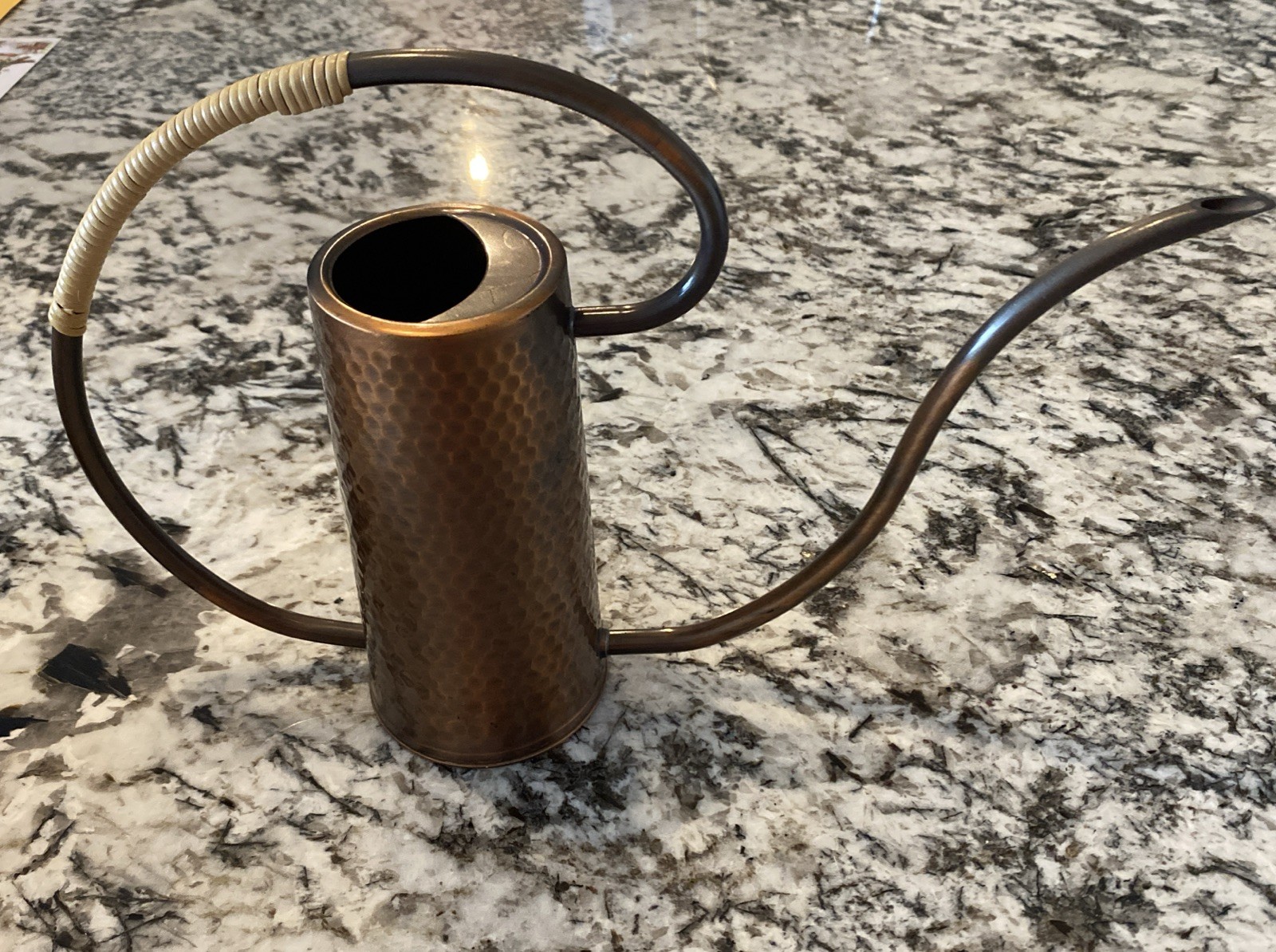Vintage Hammered Copper Watering Can Copper Metalware Decor. Small Dent on base