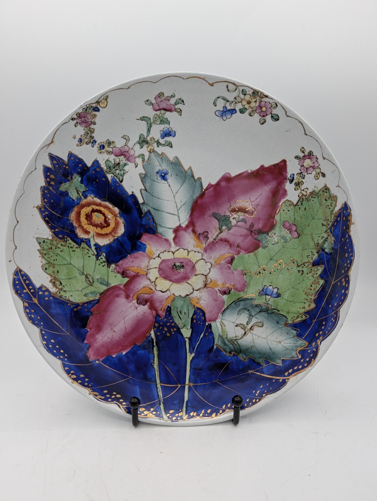Vintage JWLC United Wilson 1897 Chinese Tobacco Leaf Decorative Plate 9.75\