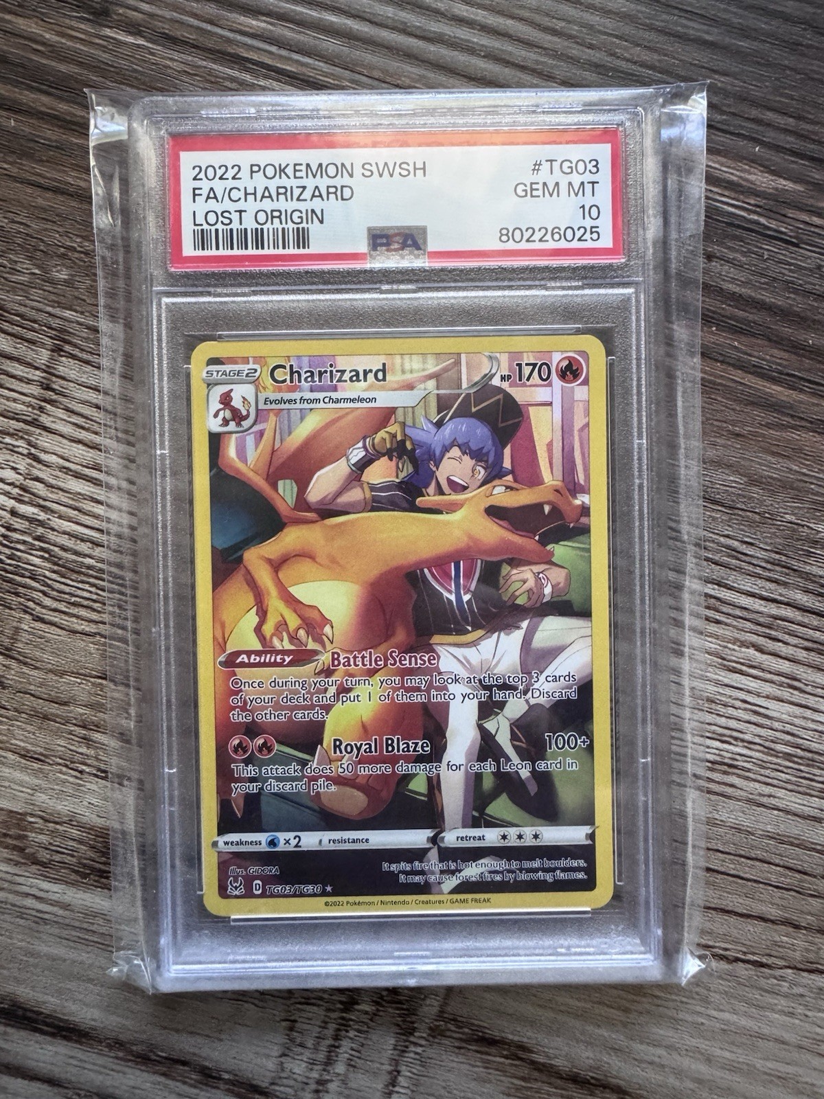 2022 Pokemon TCG Charizard TG03/TG30 SWSH Lost Origin Trainer Gallery Holo
