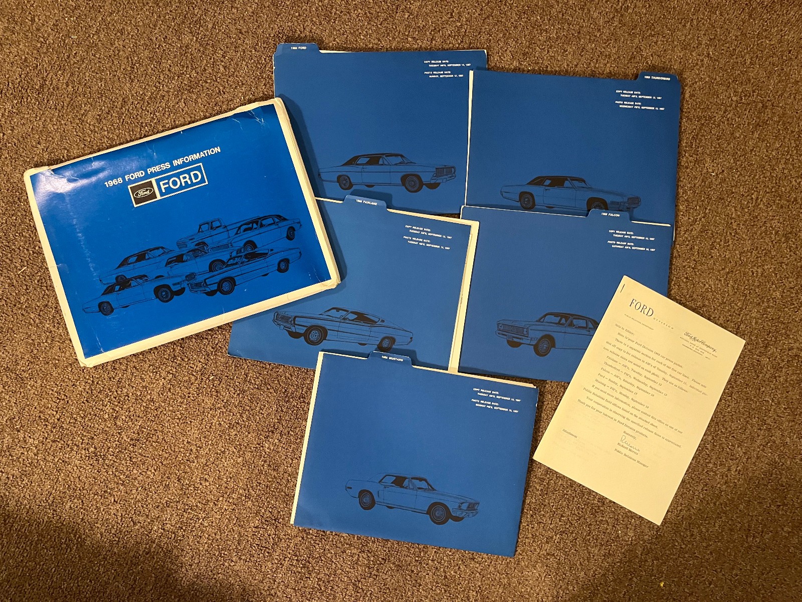 ORIGINAL 1968 FORD CAR LINE PRESS KIT-427 MUSTANG-FAIRLANE-SEE DESCRIPTION