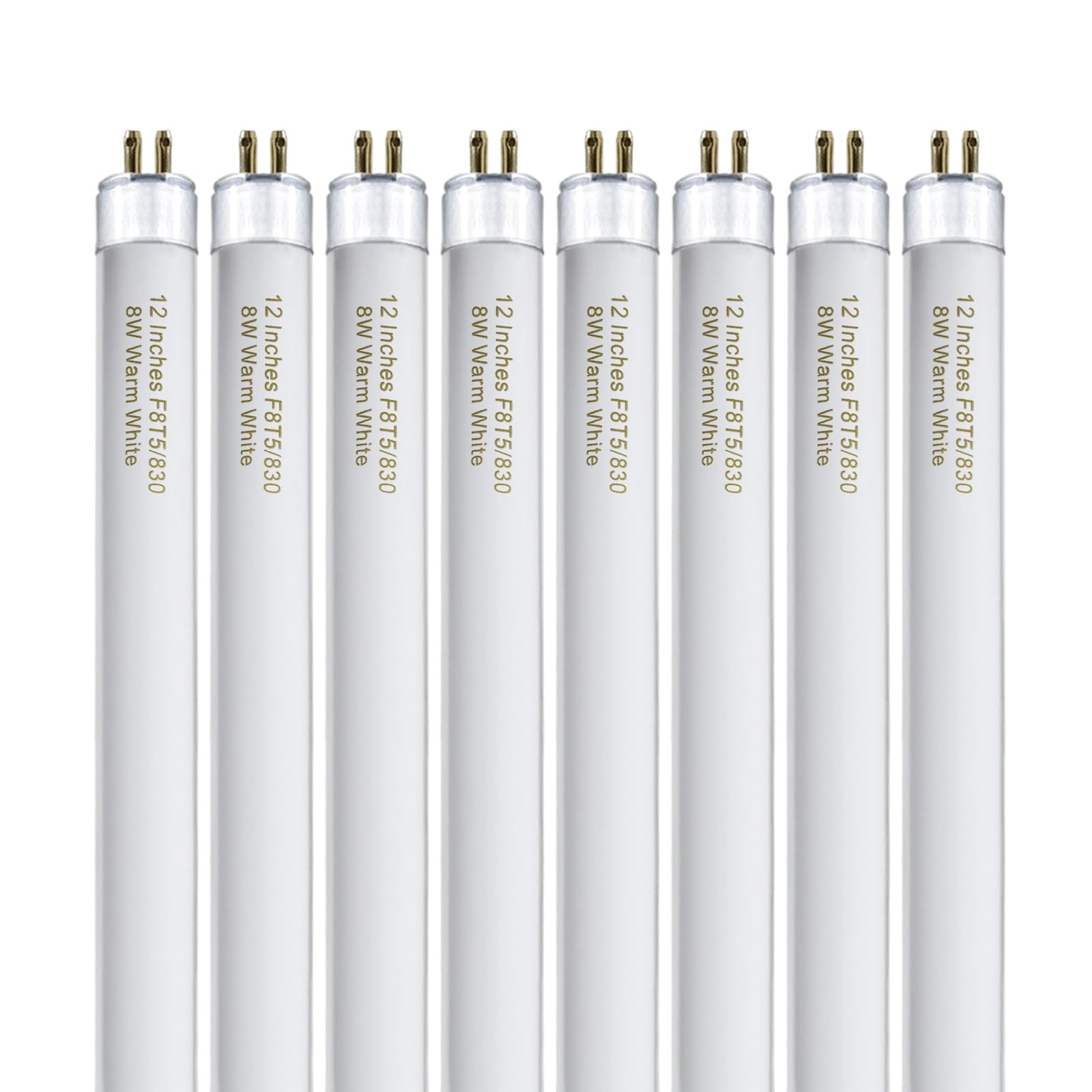 8 Pack F8t5/ww Fluorescent Bulbs Warm White 3000k, 12 Inch Under Cabinet Light 8 Pack F8t5/ww Fluorescent Bulbs Warm White 3000k, 12 Inch Under Cabinet Light