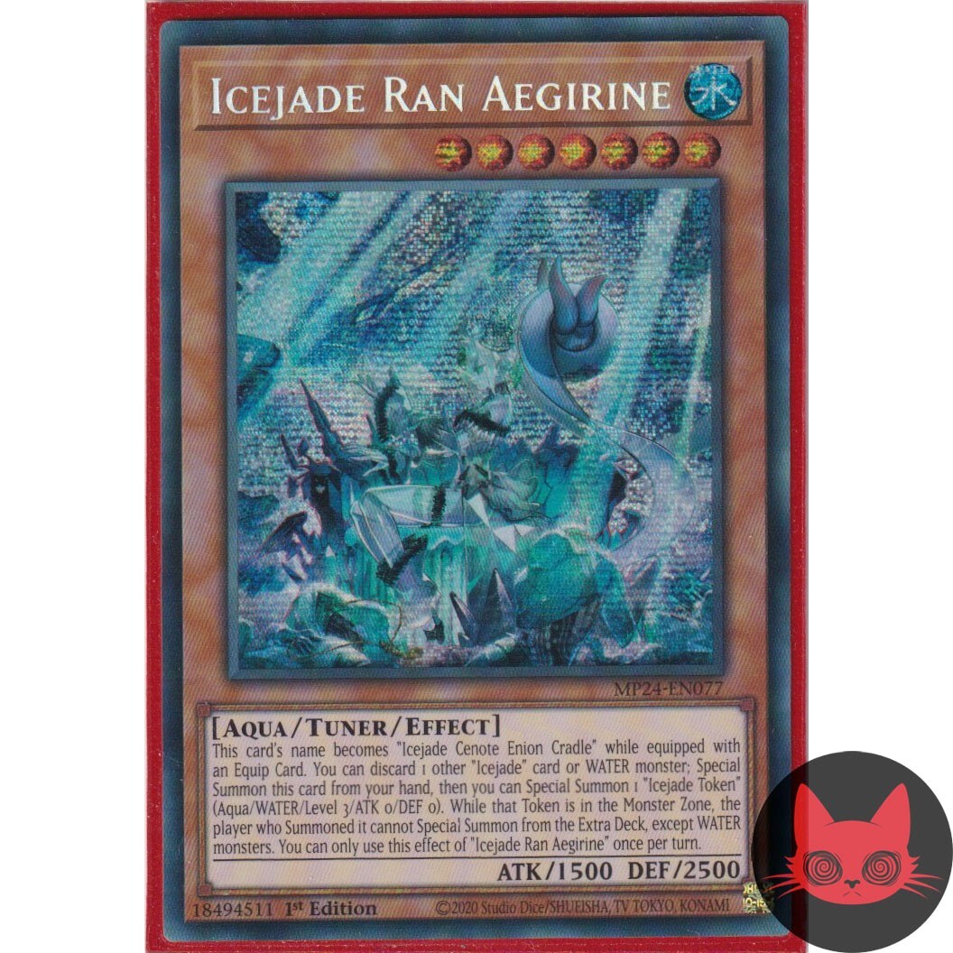Yugioh Icejade Ran Aegirine MP24-EN077 Secret Rare 1st Edition NM