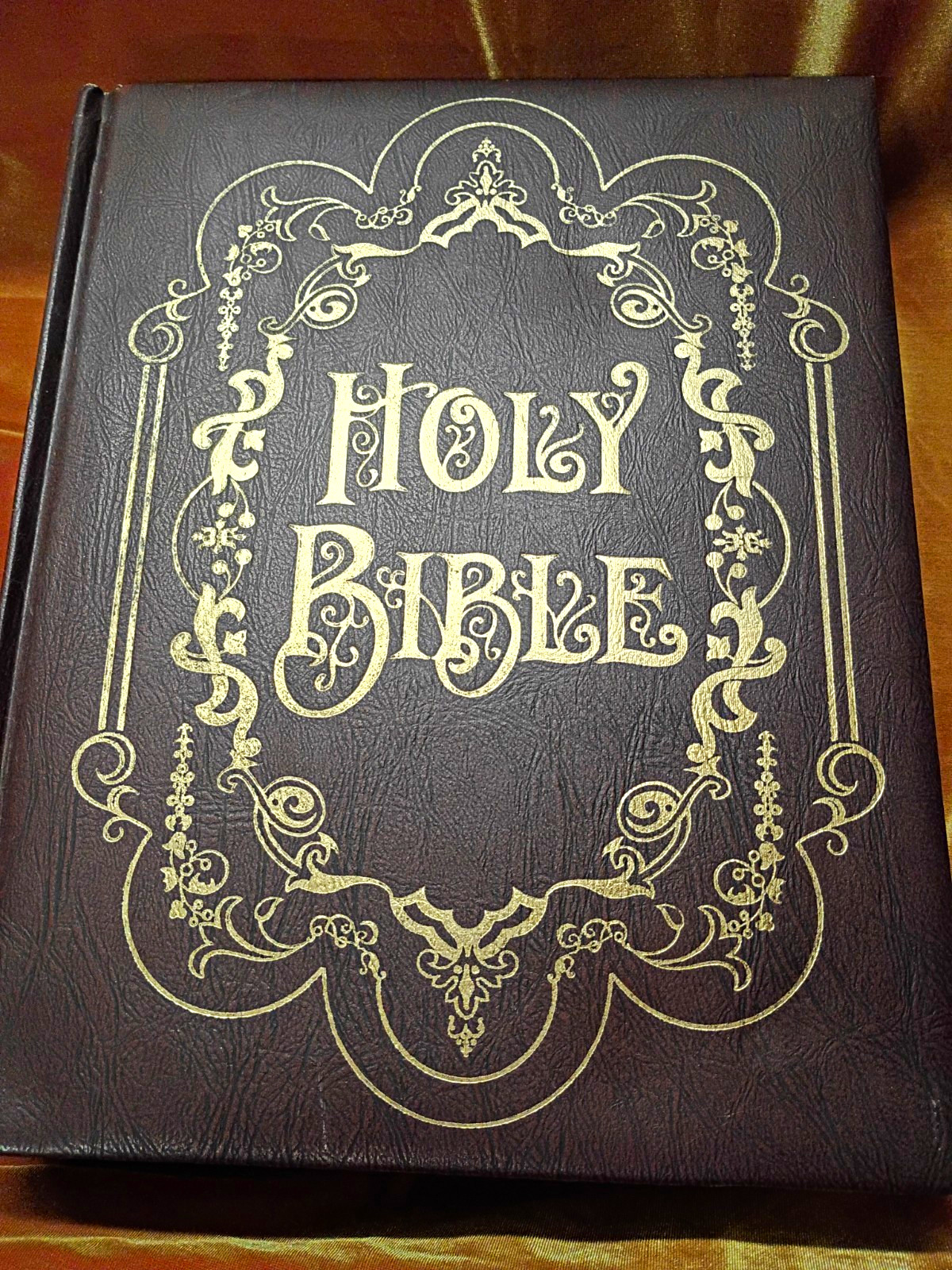Vintage Family Large Holy Bible KJV Fireside Family Record Edition Red Letter