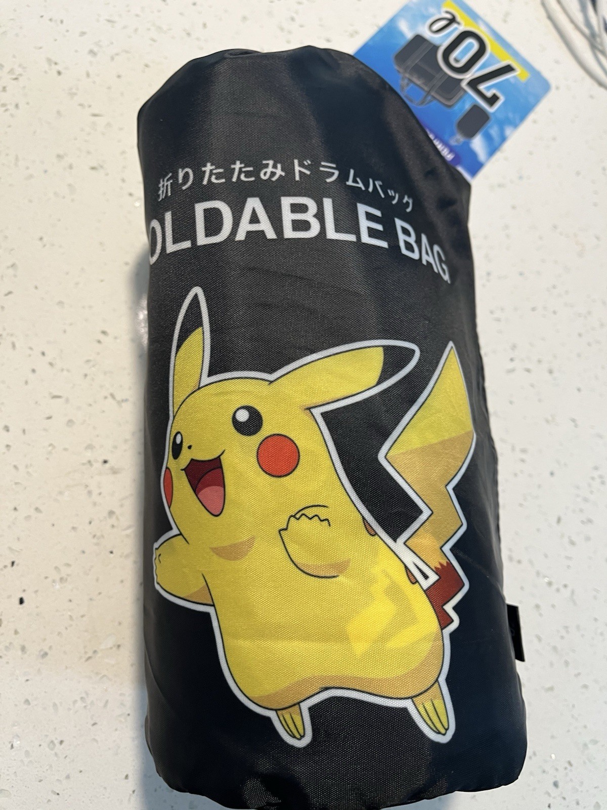 Pokemon Pikachu  Black Duffle Bag 70 Liters XL Straight From Japan