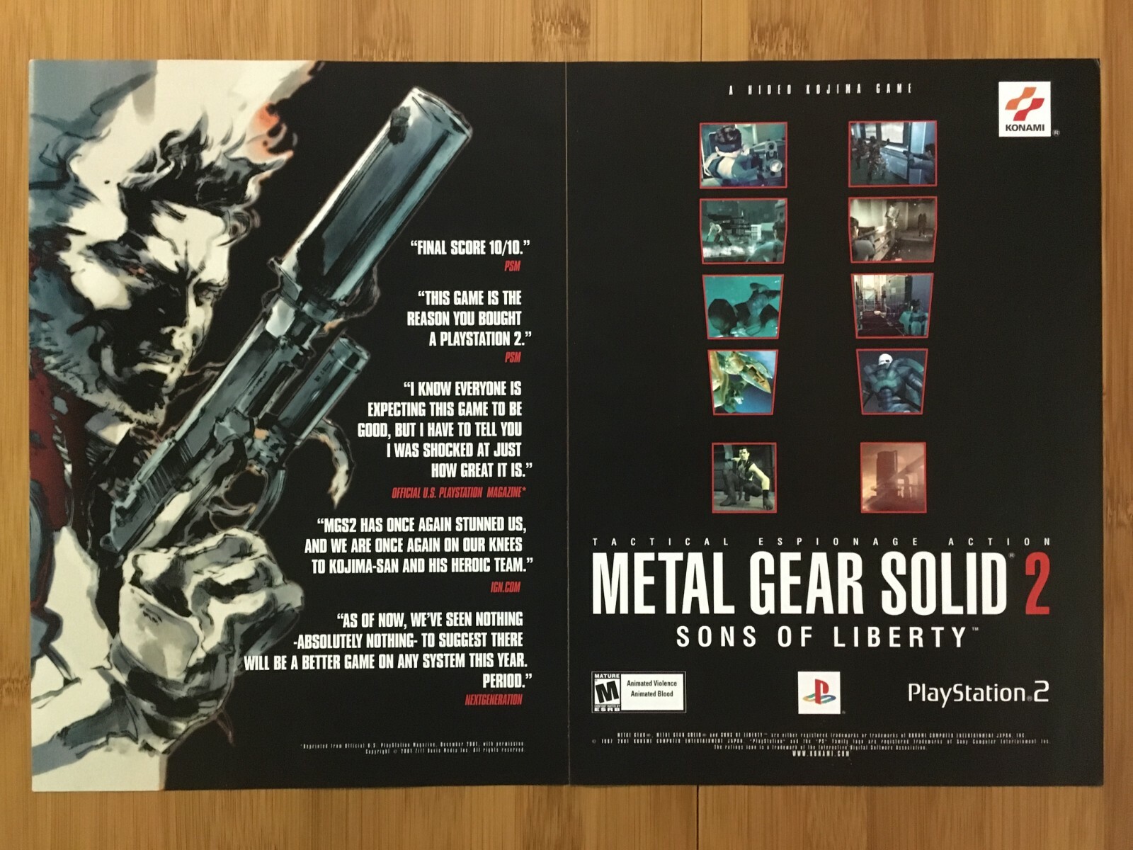 2002 Metal Gear Solid 2 PS2 Playstation 2 Print Ad/Poster Official Promo Art