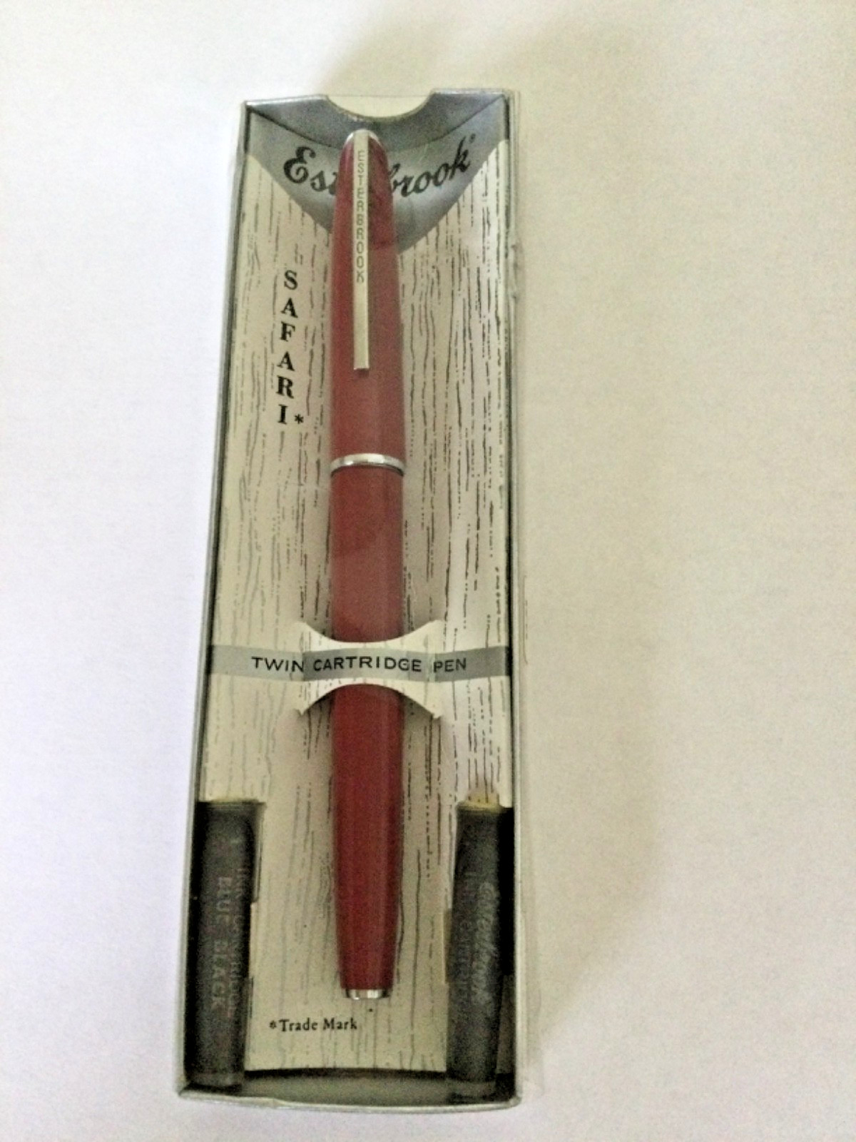 VTG 1950s Red Esterbrook Safari Twin Cartridge Fountain Pen 2668 Nib Made USA