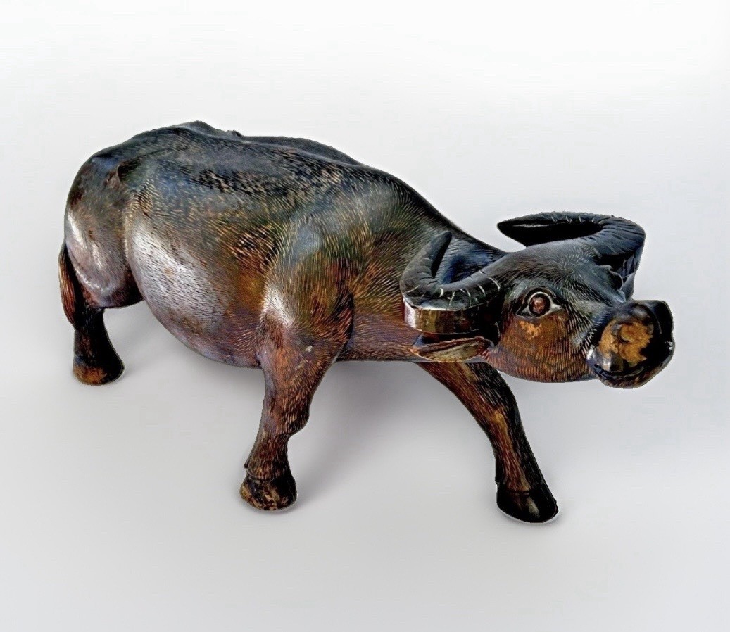 Wooden Carved Buffalo 25\