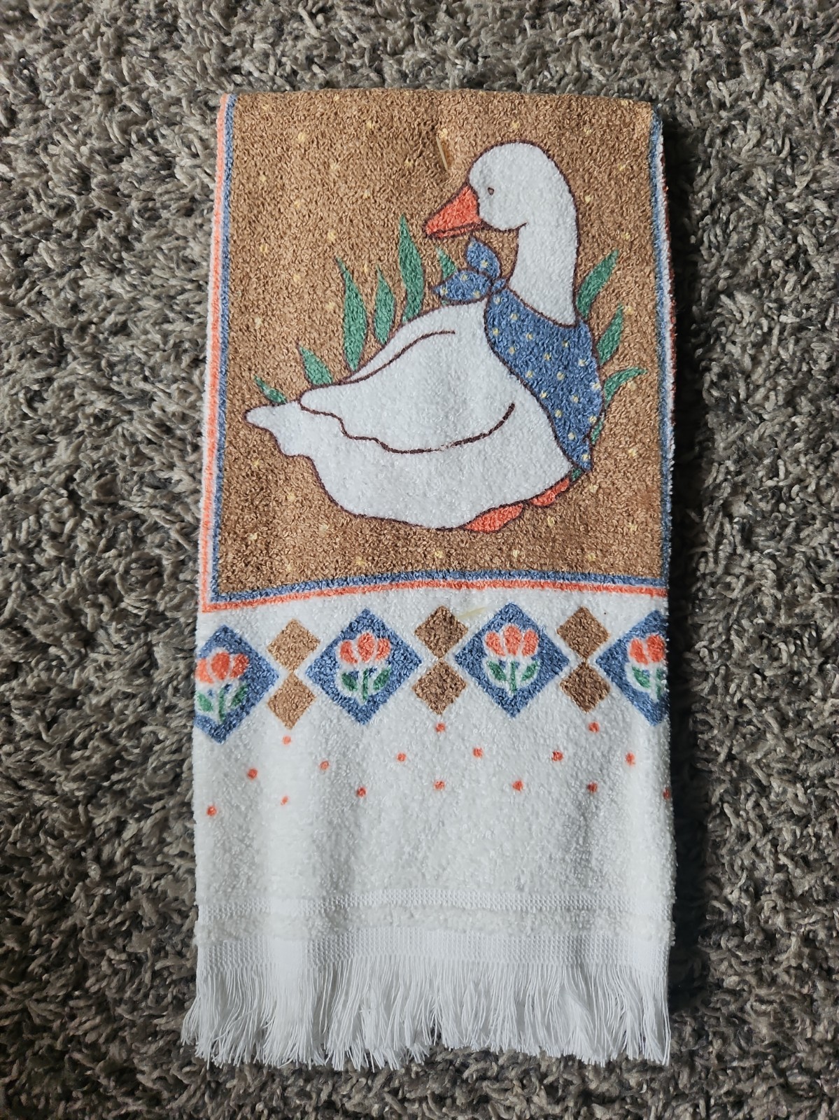 Vtg Cannon Country Duck Goose Towel Hand Dish USA Cottage Core New 