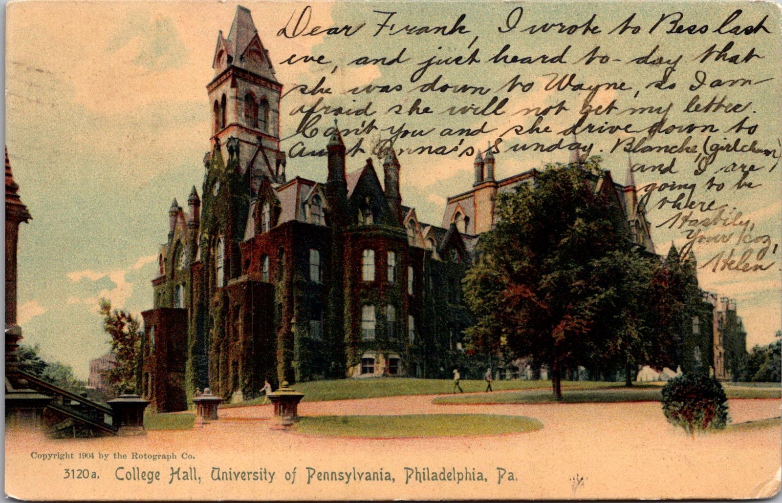 College Hall University of Pennsylvania Philadelphia PA Vintage Postcard 5P20-13
