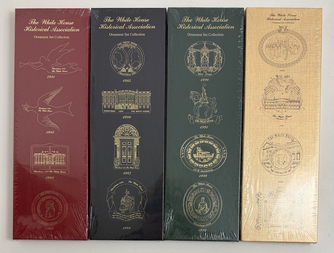 The White House Historical Assoc Ornament 4 Set Collection 1981-1997 NEW SEALED