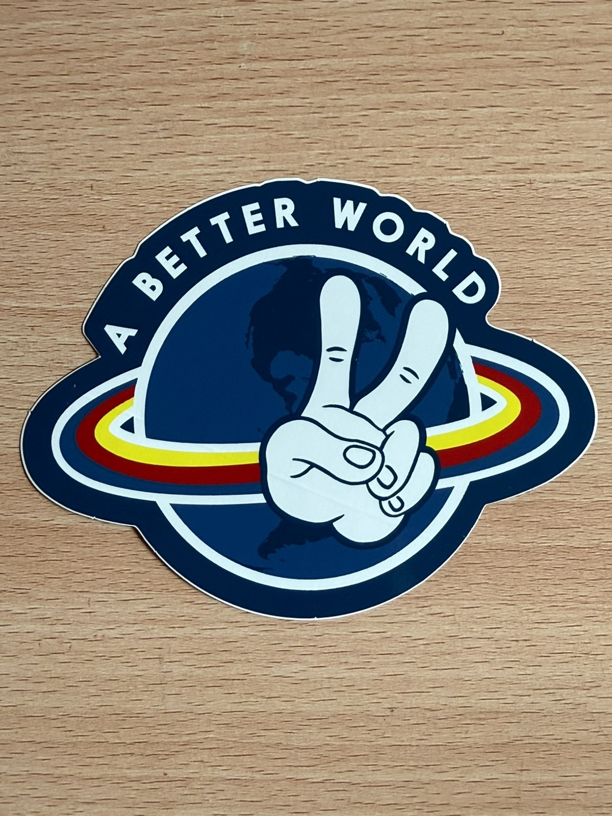 Dutch Bros A Better World Peace Sign Sticker Vintage HTF Rare