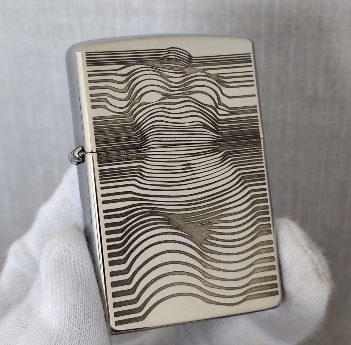 Sexy Female Body Optical Illusion Silver Zippo  Lighter In A New Box