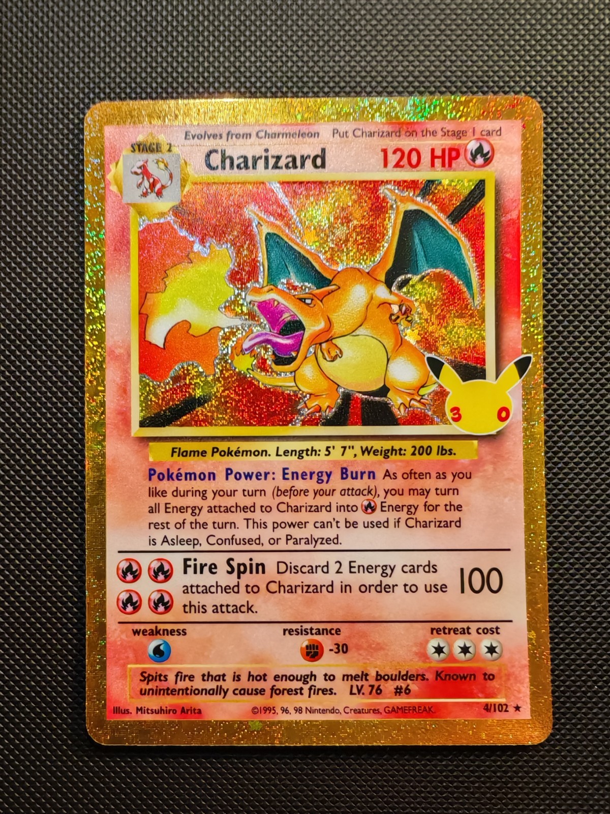 Charizard 4/102: 30th Celebration Pokemon: Classic Collection Holo MINT