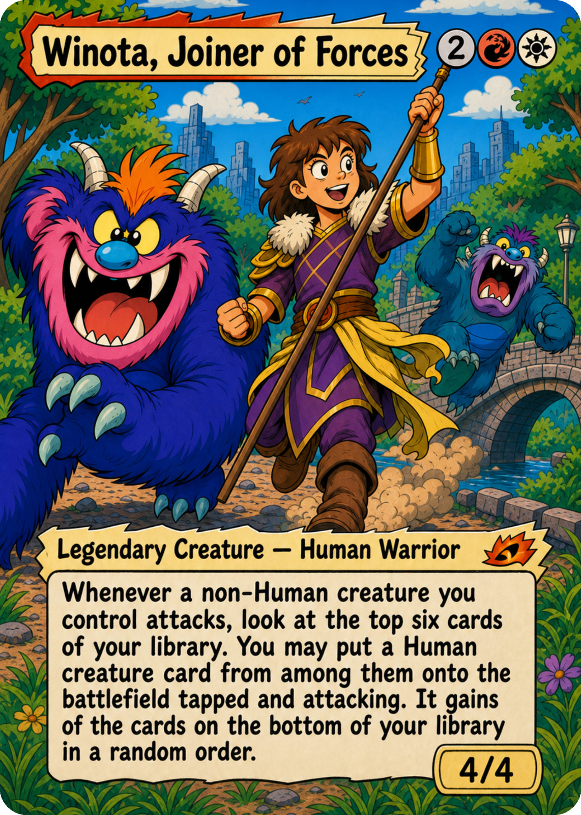 Winota, Joiner of Forces 100 card  commander deck Sat Morning cartoons