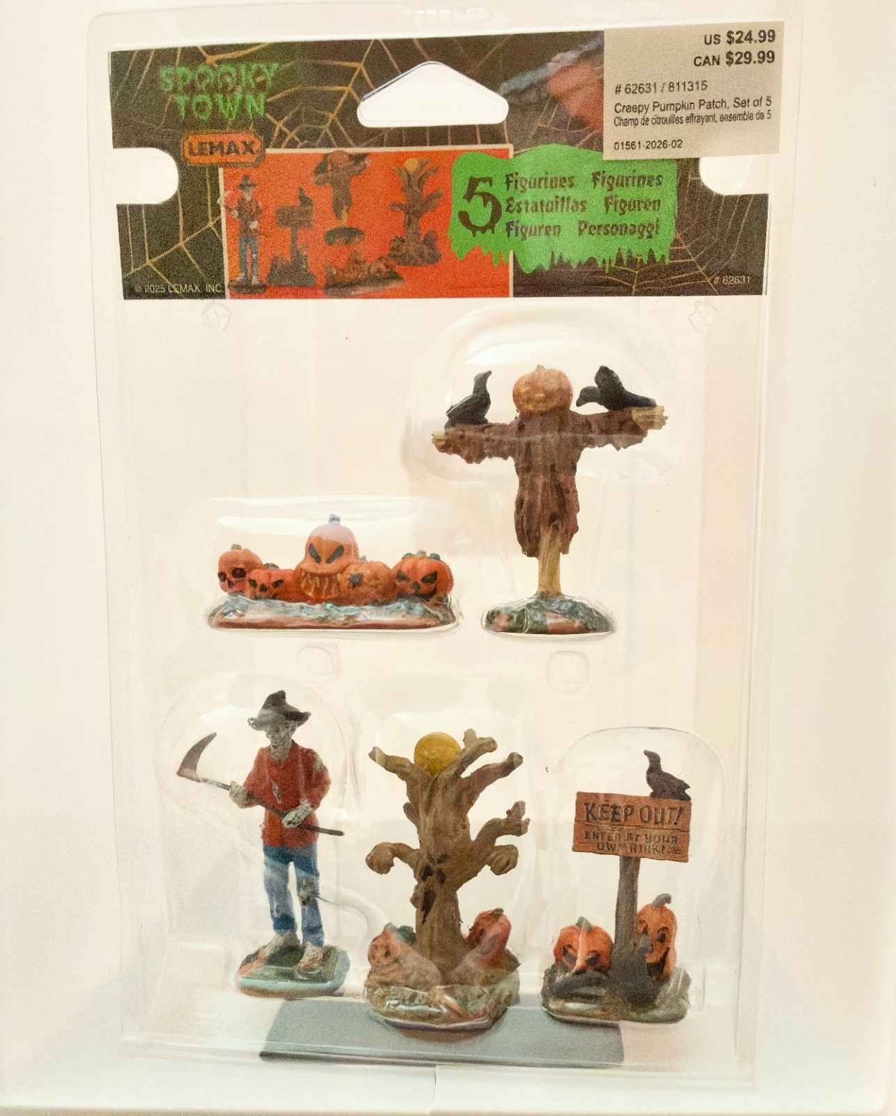 Lemax 62631 CREEPY PUMPKIN PATCH Set of 5 Spooky Town Figurines Halloween