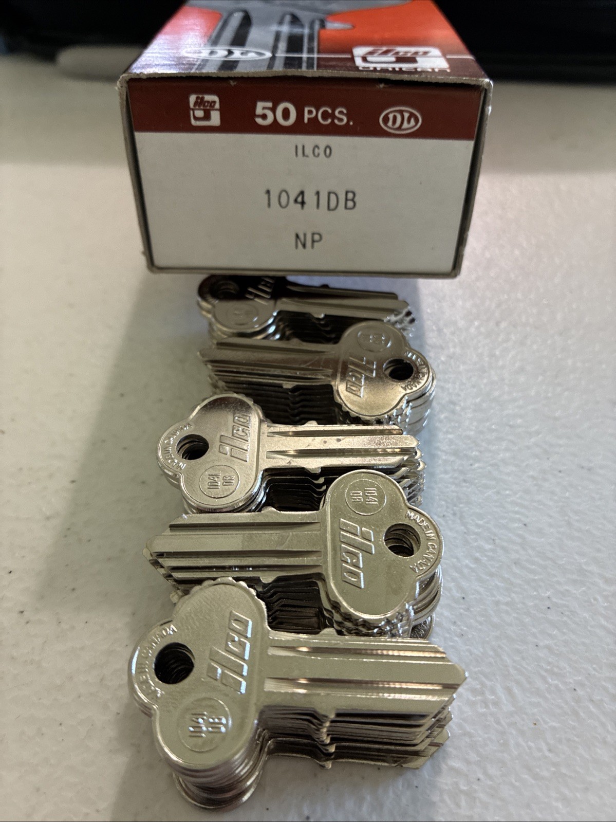 ILCO 1041DB Key Blanks, 50 Pack