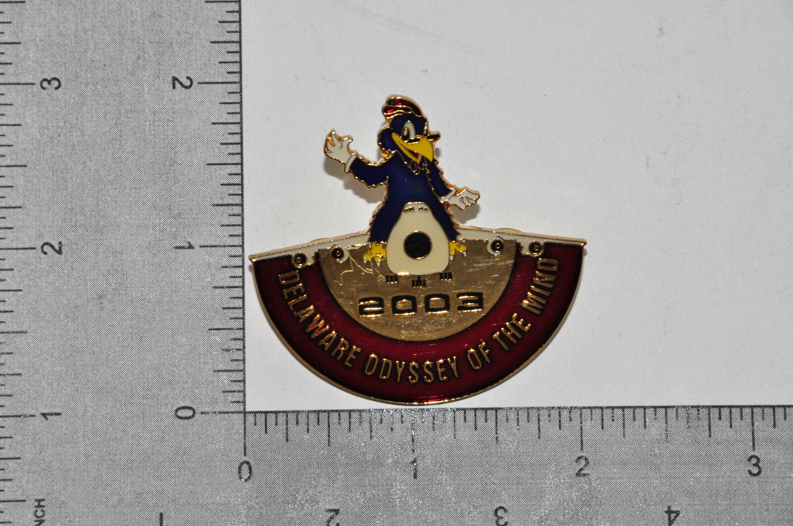 DELAWARE DE 2003 Odyssey of the Mind PIN - Blue Hen Riding Airplane OOTM