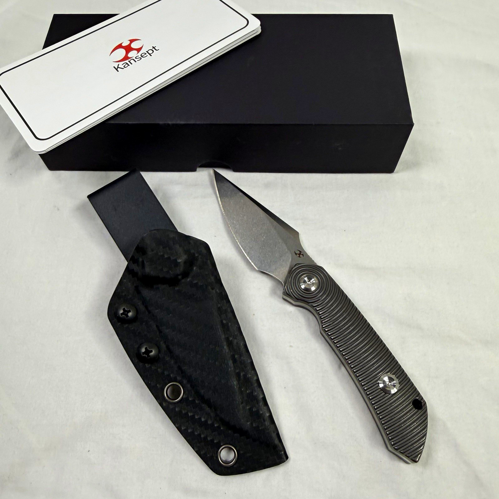 Kansept Fenrir KG3034A2 CPM S35VN titanium stonewashed gray frame lock