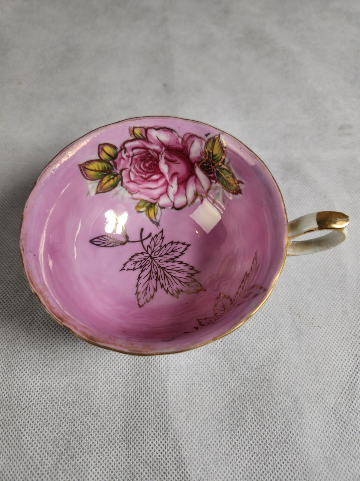 This is a vintage Royal Halsey very fine china footed teacup
