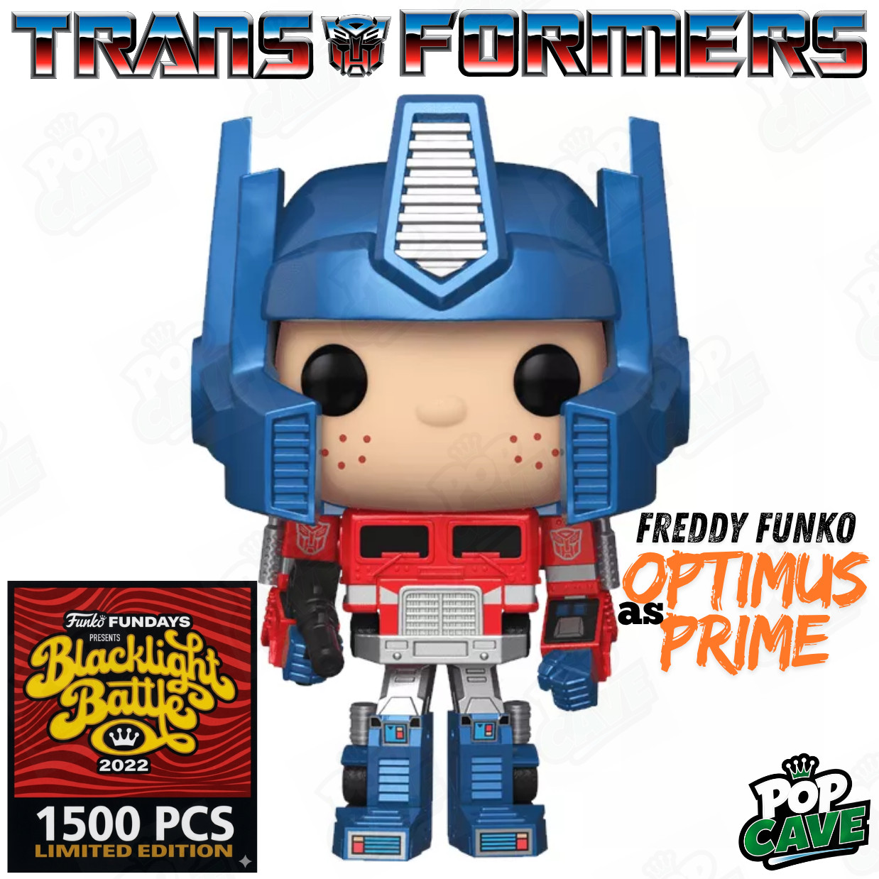Pop Cave FREDDY FUNKO as Optimus Prime LE 1500 pcs Fundays 🔥RARE 2022 SDCC 🔥