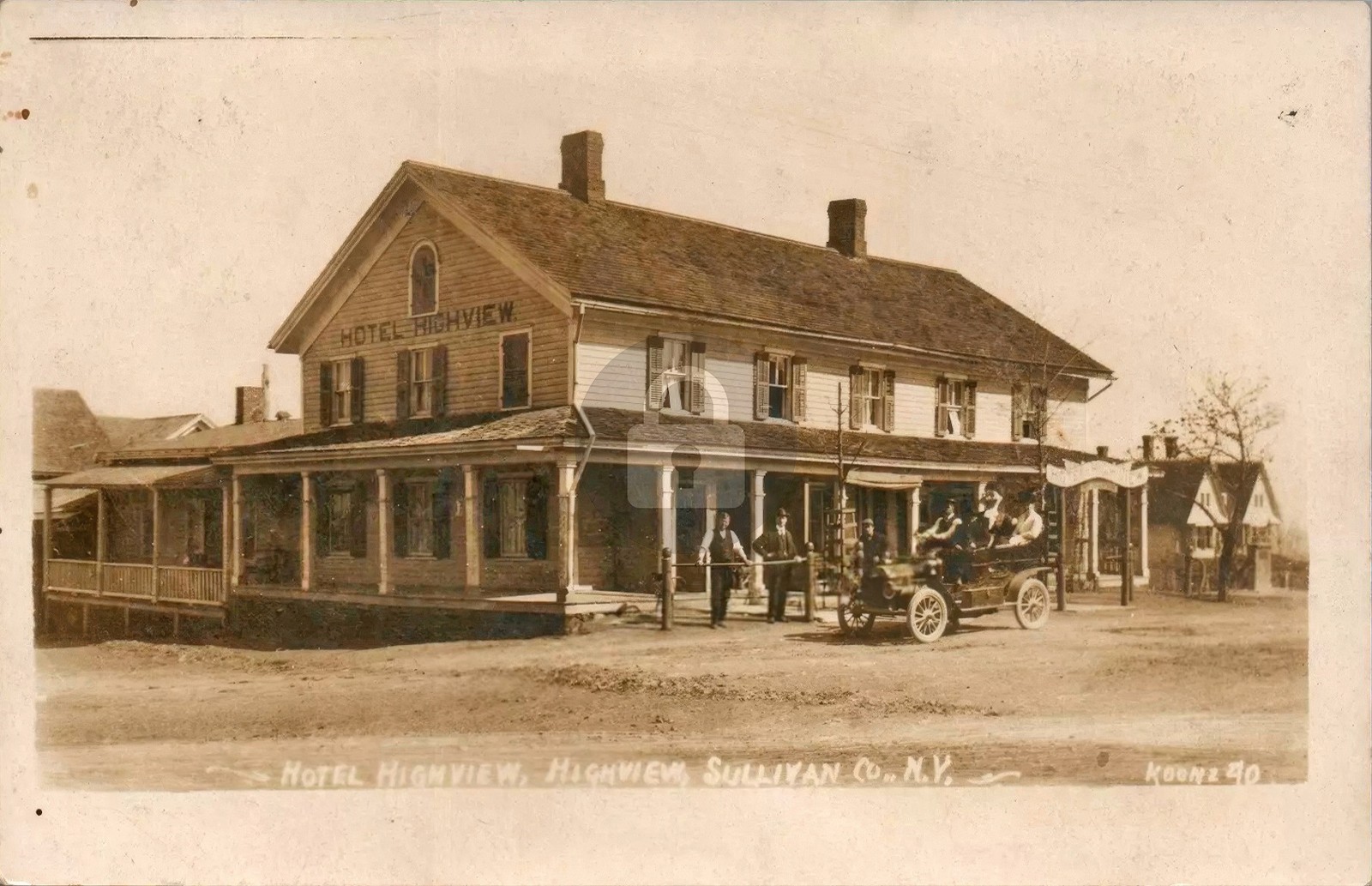 Hotel Highview HIGH VIEW NY Sullivan County RPPC Photo Postcard COPY