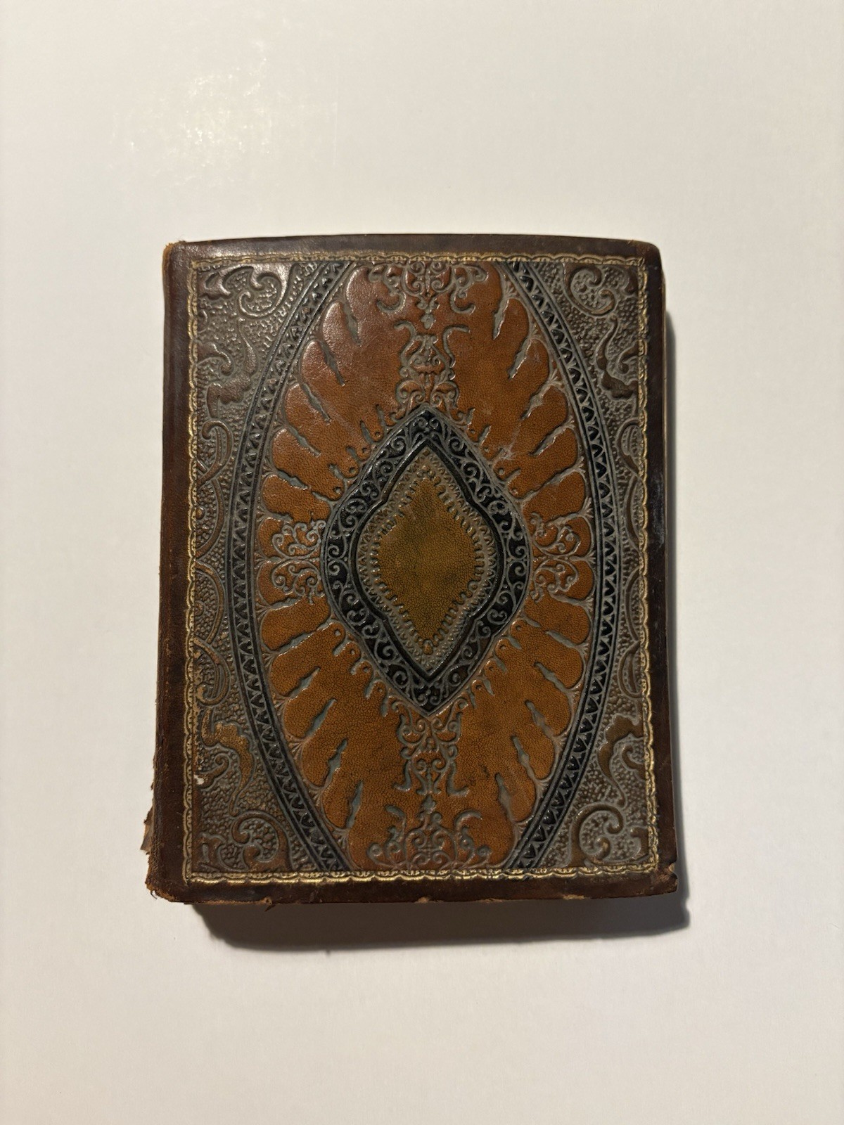 Antique French Manuscript Commonplace Journal c1935 Leather Travel Ephemera