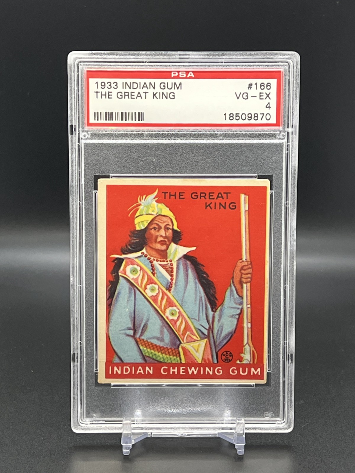 1933 Goudey Indian Gum The Great King #166 Graded PSA 4 **Rare** *BNB*