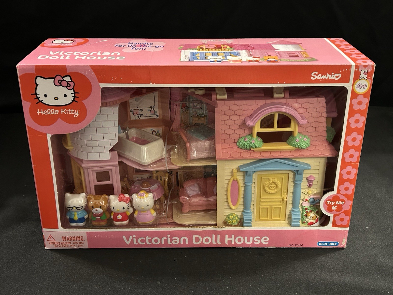 Vintage RARE HTF NEW IN BOX Sanrio Hello Kitty Victorian Doll House By Blue Box