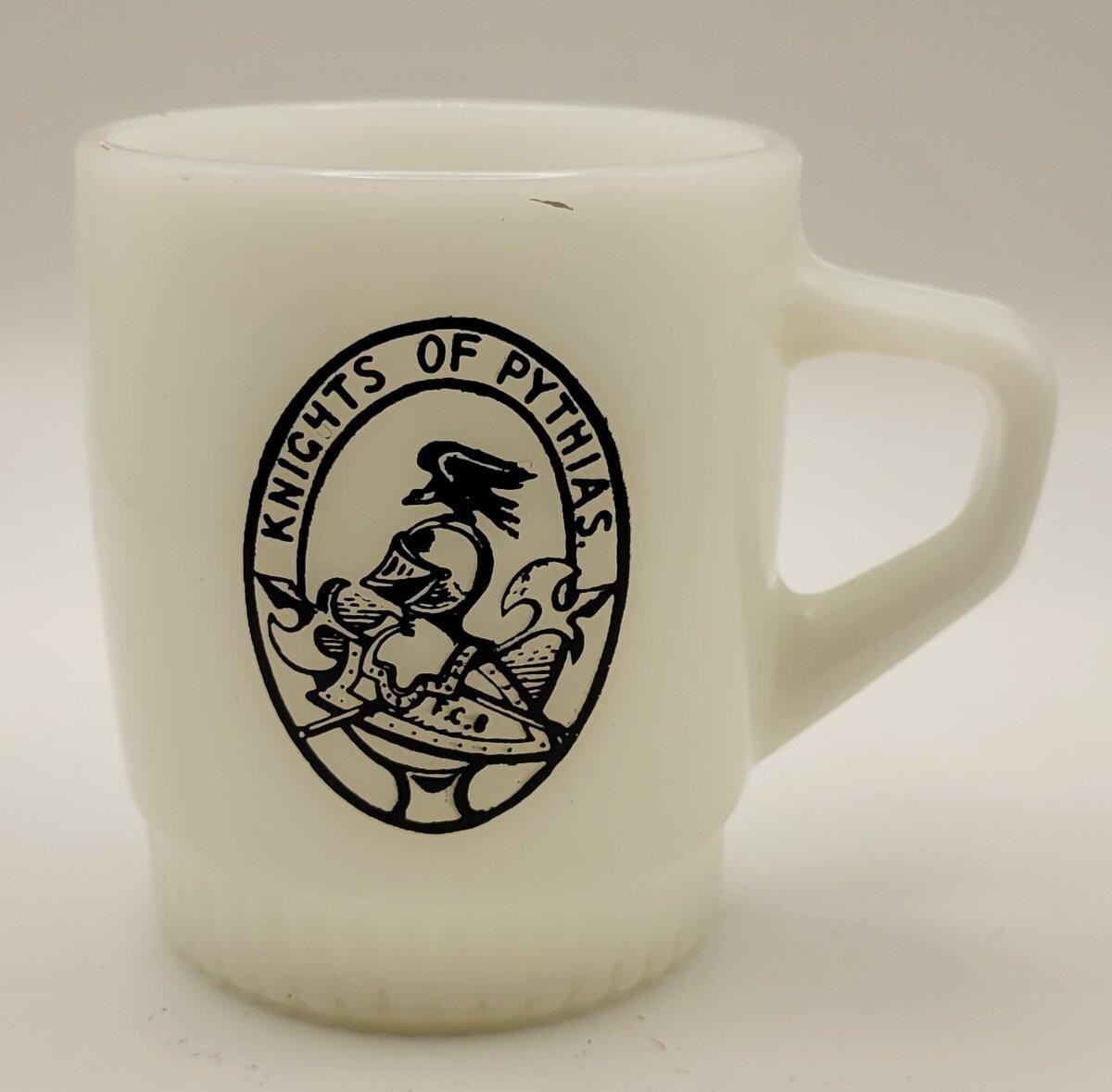 Vintage Knights of Pythias Fire King Mug