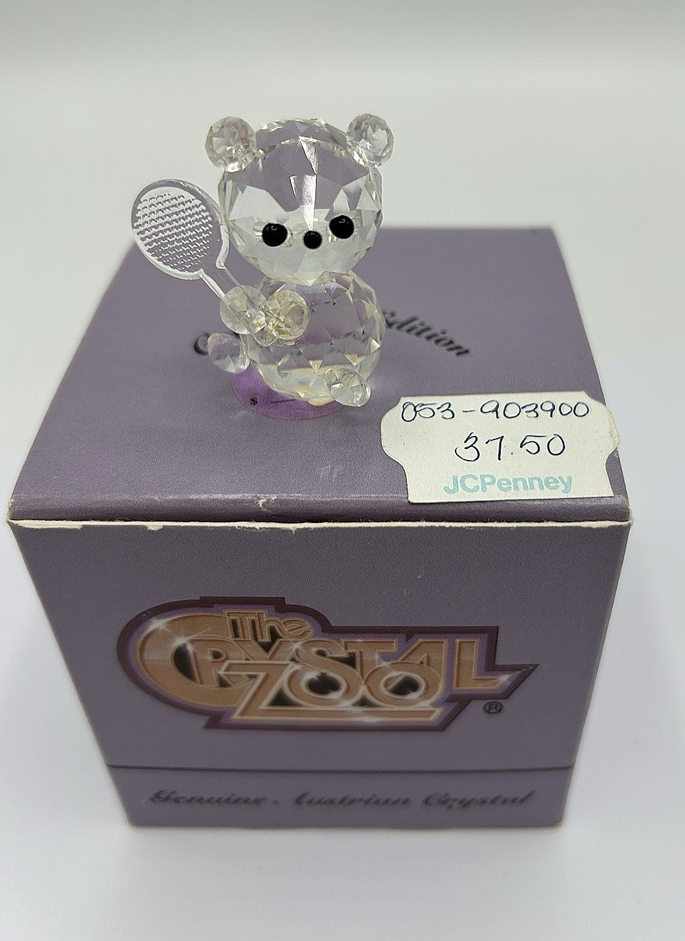 Vintage Crystal Zoo TENNIS TEDDY