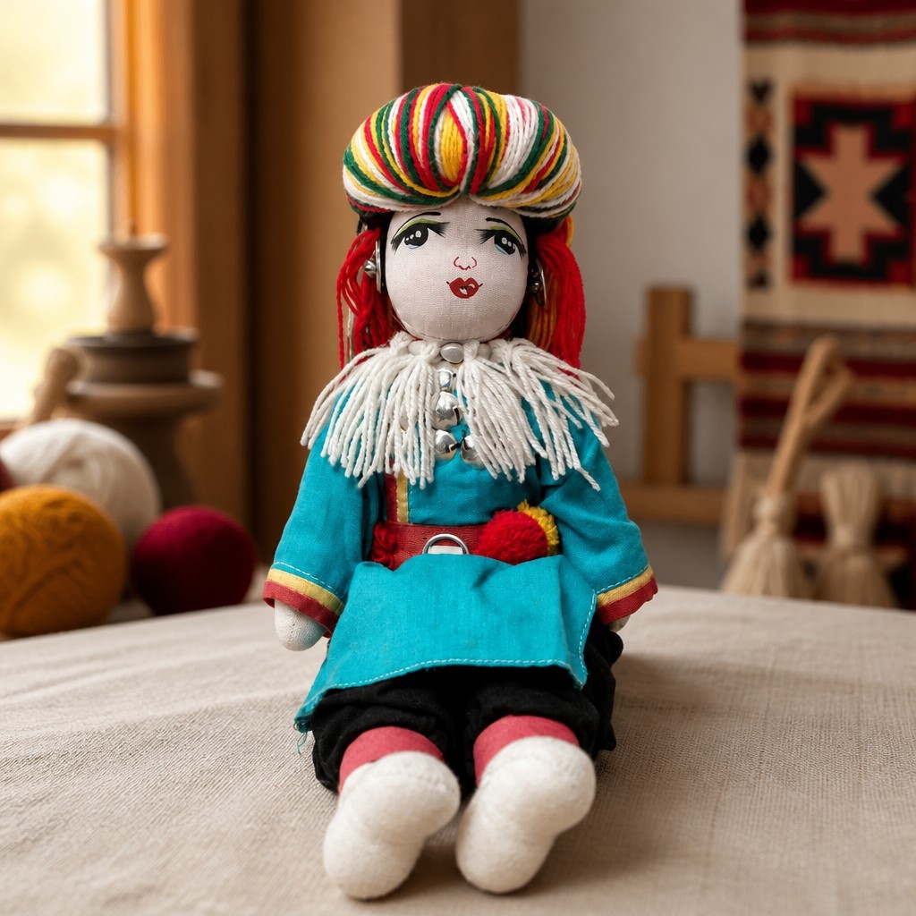 Vintage Thai Hill Tribe Cloth Doll - 13 In