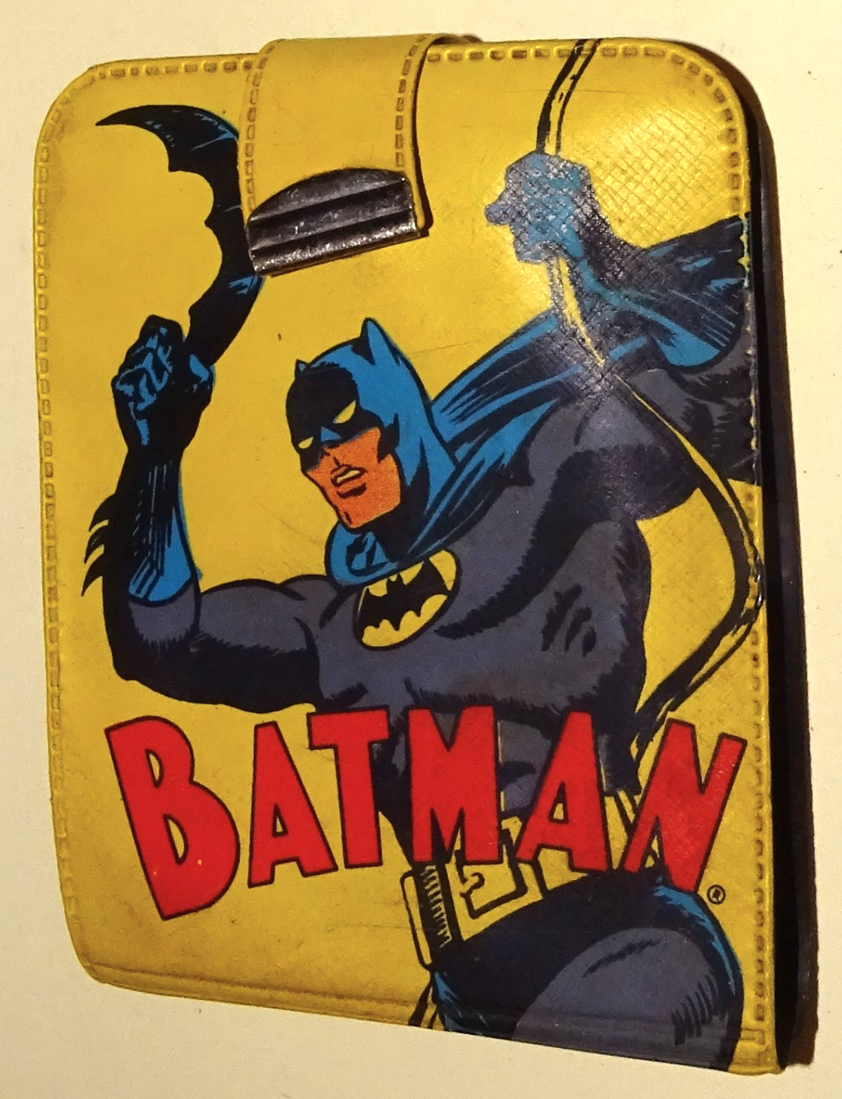 1966 Batman vinyl child's wallet with plastic coin sorter still intact