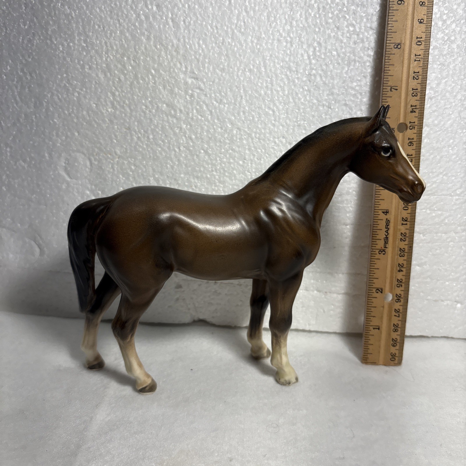 Vintage Lefton Japan Ceramic/Porcelain Brown Standing Horse #H6362